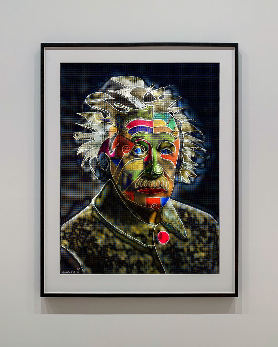 Contemporary Art Portrait of Albert Einstein by Gregory Beylerian.